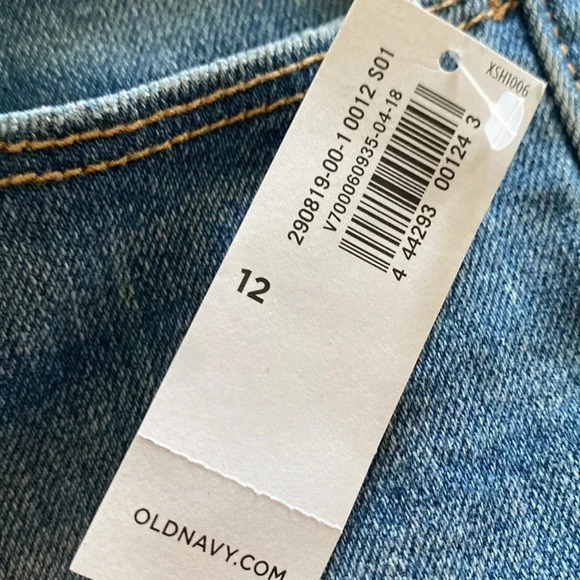 OLD NAVY NEW NWT GIRLS JEANS DENIM PANTS BOTTOMS BLUE ADJUSTABLE JEAN SIZE 12 - Picture 3 of 8